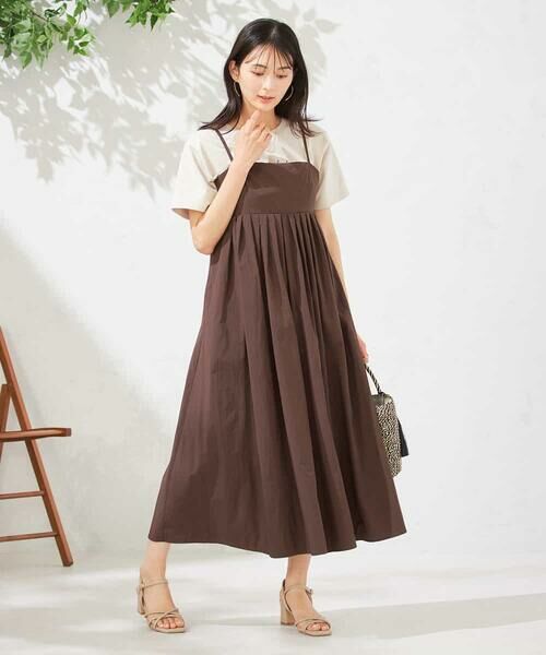 a.v.v / アー・ヴェ・ヴェ ロング・マキシ丈ワンピース | 【接触冷感/洗える】タックフレアキャミワンピース | 詳細1