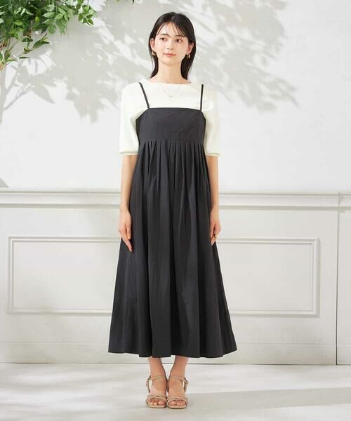 a.v.v / アー・ヴェ・ヴェ ロング・マキシ丈ワンピース | 【接触冷感/洗える】タックフレアキャミワンピース | 詳細10