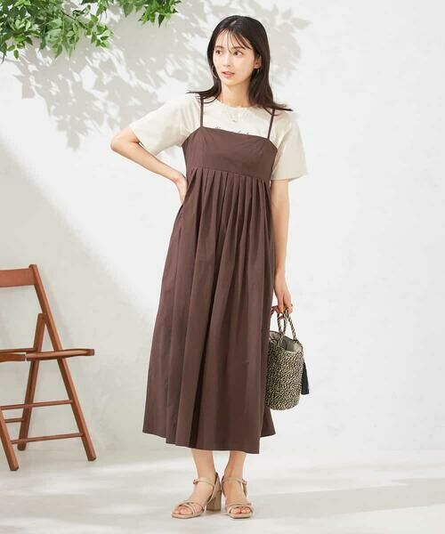 a.v.v / アー・ヴェ・ヴェ ロング・マキシ丈ワンピース | 【接触冷感/洗える】タックフレアキャミワンピース | 詳細2