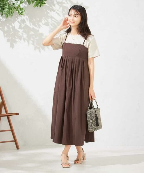 a.v.v / アー・ヴェ・ヴェ ロング・マキシ丈ワンピース | 【接触冷感/洗える】タックフレアキャミワンピース | 詳細3