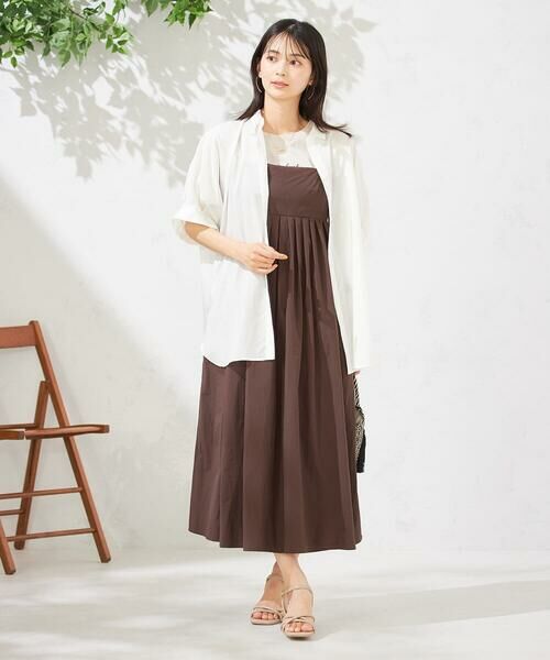 a.v.v / アー・ヴェ・ヴェ ロング・マキシ丈ワンピース | 【接触冷感/洗える】タックフレアキャミワンピース | 詳細4