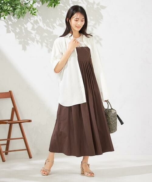 a.v.v / アー・ヴェ・ヴェ ロング・マキシ丈ワンピース | 【接触冷感/洗える】タックフレアキャミワンピース | 詳細5