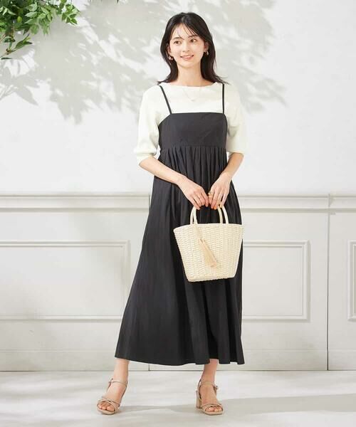 a.v.v / アー・ヴェ・ヴェ ロング・マキシ丈ワンピース | 【接触冷感/洗える】タックフレアキャミワンピース | 詳細7