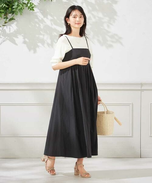 a.v.v / アー・ヴェ・ヴェ ロング・マキシ丈ワンピース | 【接触冷感/洗える】タックフレアキャミワンピース | 詳細8
