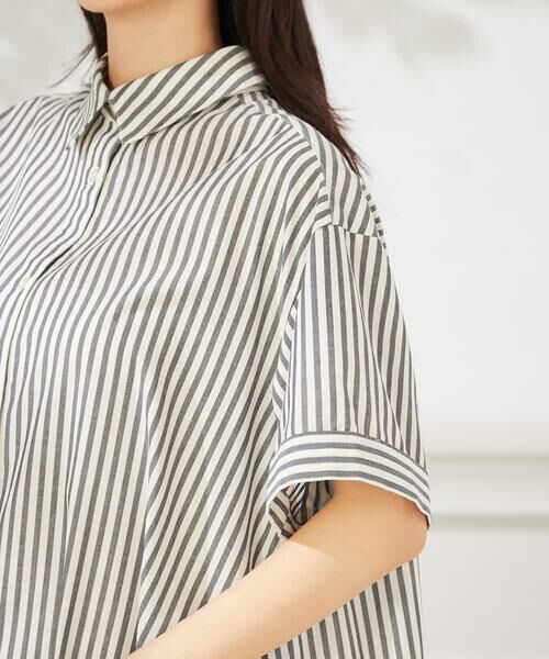 a.v.v / アー・ヴェ・ヴェ ロング・マキシ丈ワンピース | 【洗える】ストライプシャツワンピース | 詳細12