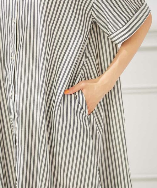 a.v.v / アー・ヴェ・ヴェ ロング・マキシ丈ワンピース | 【洗える】ストライプシャツワンピース | 詳細13