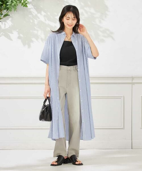 a.v.v / アー・ヴェ・ヴェ ロング・マキシ丈ワンピース | 【洗える】ストライプシャツワンピース | 詳細2