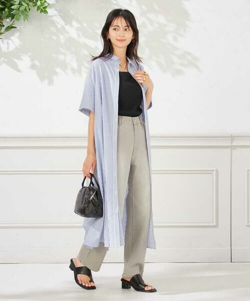 a.v.v / アー・ヴェ・ヴェ ロング・マキシ丈ワンピース | 【洗える】ストライプシャツワンピース | 詳細3