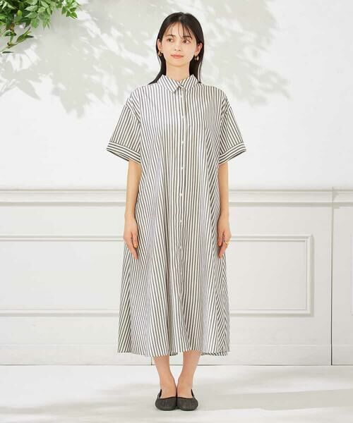 a.v.v / アー・ヴェ・ヴェ ロング・マキシ丈ワンピース | 【洗える】ストライプシャツワンピース | 詳細8