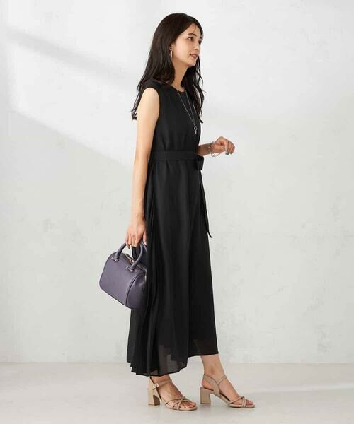 a.v.v / アー・ヴェ・ヴェ ロング・マキシ丈ワンピース | 【洗える】サイドプリーツノースリーブワンピース | 詳細10