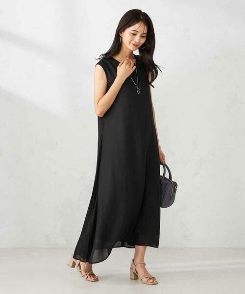 a.v.v / アー・ヴェ・ヴェ ロング・マキシ丈ワンピース | 【洗える】サイドプリーツノースリーブワンピース | 詳細14
