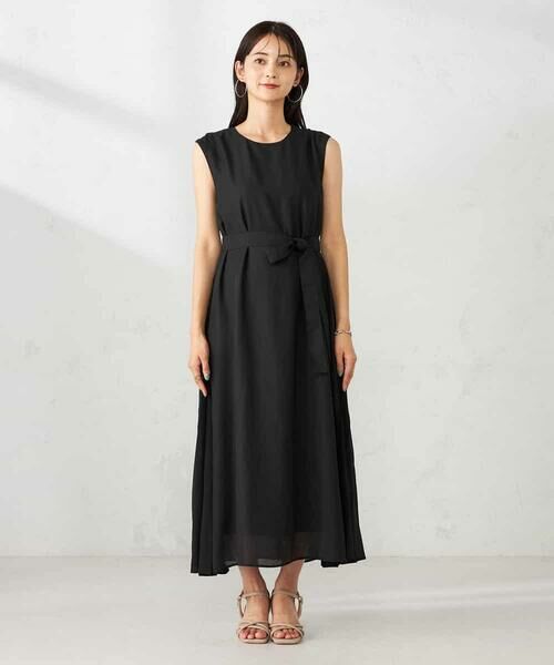 a.v.v / アー・ヴェ・ヴェ ロング・マキシ丈ワンピース | 【洗える】サイドプリーツノースリーブワンピース | 詳細15