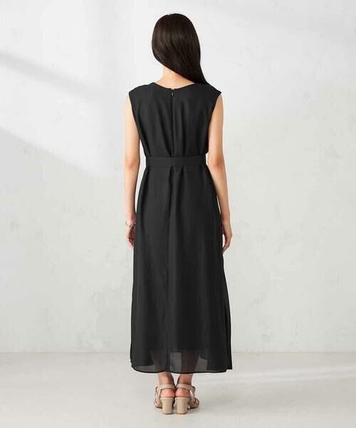a.v.v / アー・ヴェ・ヴェ ロング・マキシ丈ワンピース | 【洗える】サイドプリーツノースリーブワンピース | 詳細17