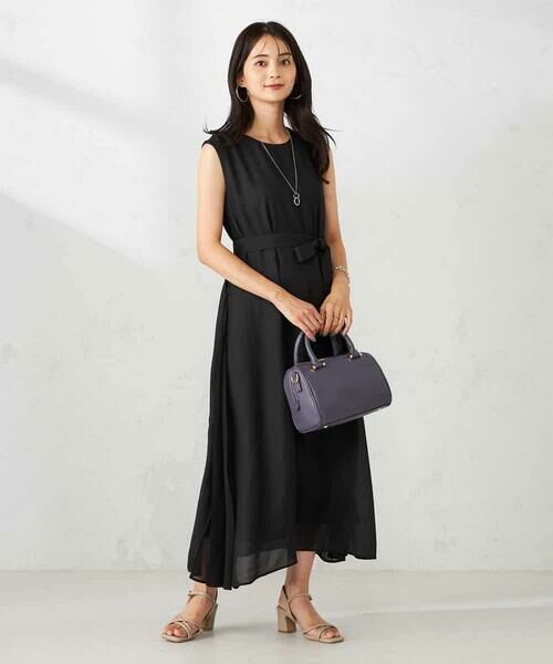 a.v.v / アー・ヴェ・ヴェ ロング・マキシ丈ワンピース | 【洗える】サイドプリーツノースリーブワンピース | 詳細8