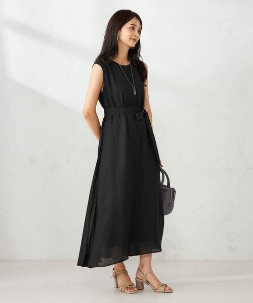 a.v.v / アー・ヴェ・ヴェ ロング・マキシ丈ワンピース | 【洗える】サイドプリーツノースリーブワンピース | 詳細9