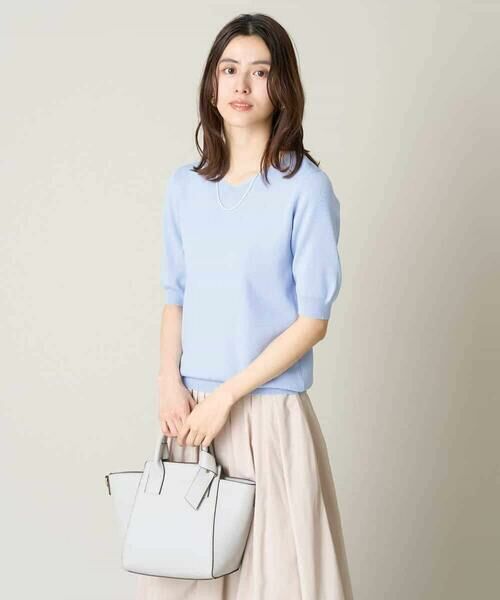 a.v.v / アー・ヴェ・ヴェ ニット・セーター | 【洗える/UVカット】Vネックパフスリーブニット | 詳細11