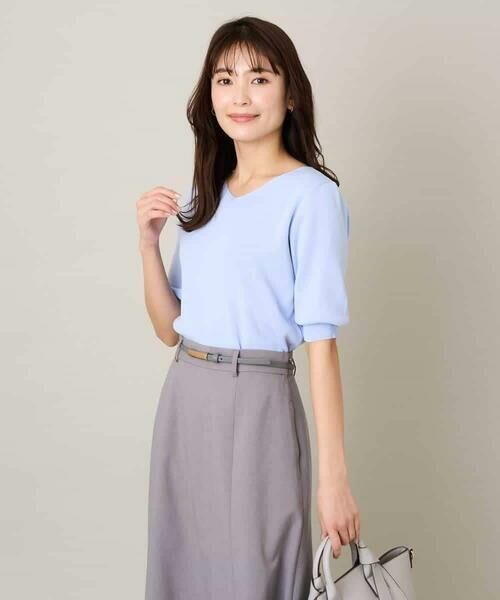 a.v.v / アー・ヴェ・ヴェ ニット・セーター | 【洗える/UVカット】Vネックパフスリーブニット | 詳細17