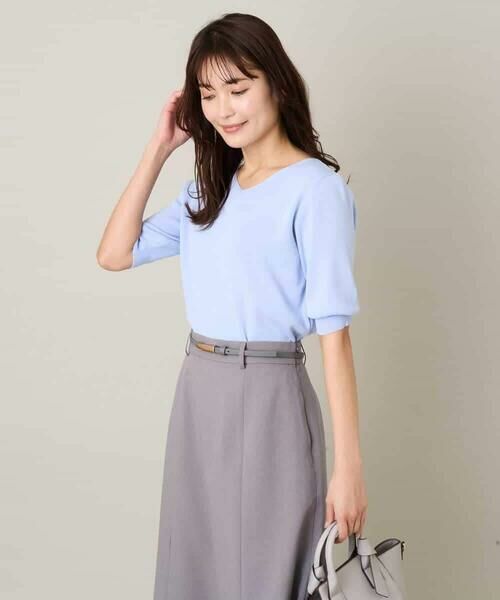 a.v.v / アー・ヴェ・ヴェ ニット・セーター | 【洗える/UVカット】Vネックパフスリーブニット | 詳細18