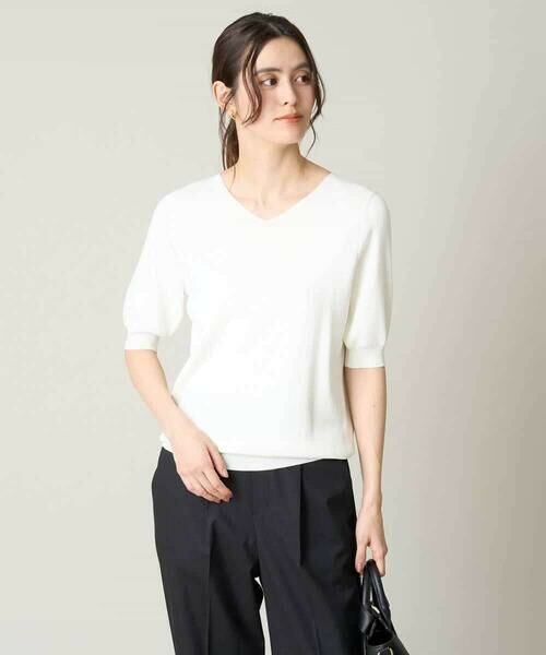 a.v.v / アー・ヴェ・ヴェ ニット・セーター | 【洗える/UVカット】Vネックパフスリーブニット | 詳細24