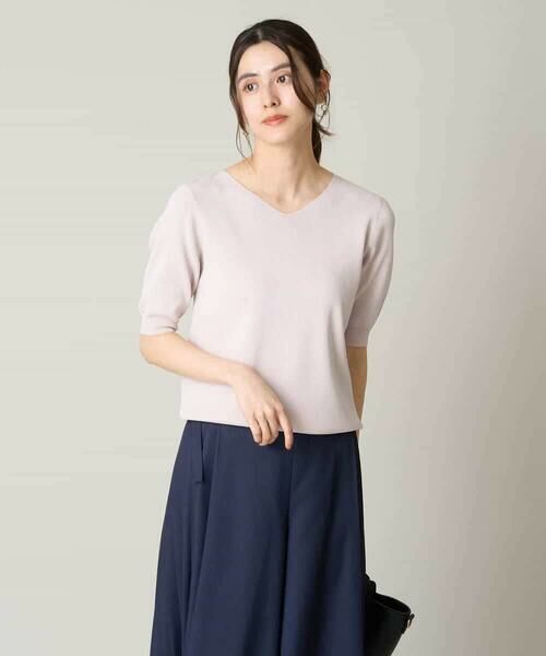 a.v.v / アー・ヴェ・ヴェ ニット・セーター | 【洗える/UVカット】Vネックパフスリーブニット | 詳細28