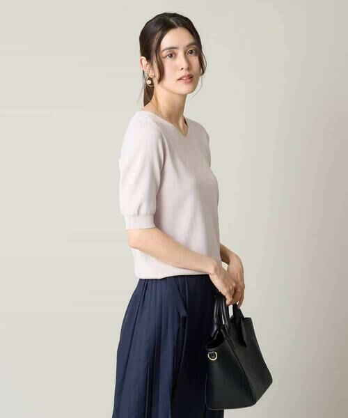 a.v.v / アー・ヴェ・ヴェ ニット・セーター | 【洗える/UVカット】Vネックパフスリーブニット | 詳細29