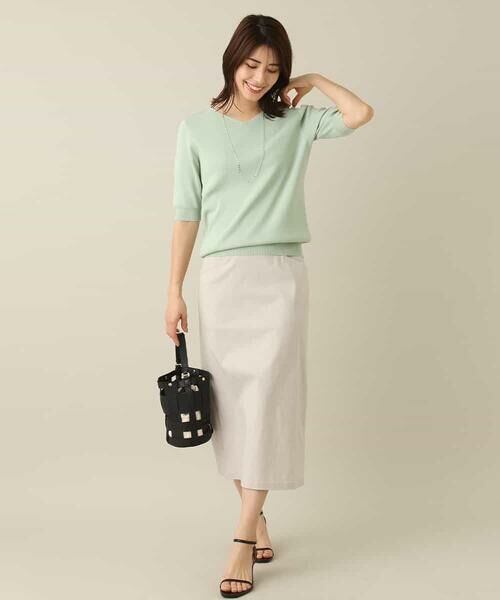 a.v.v / アー・ヴェ・ヴェ ニット・セーター | 【洗える/UVカット】Vネックパフスリーブニット | 詳細5