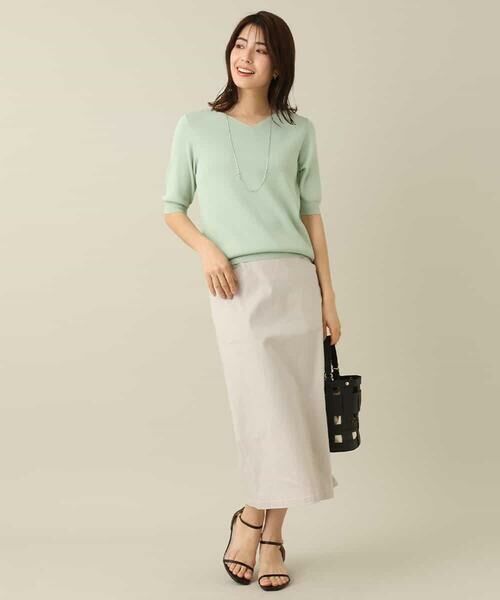 a.v.v / アー・ヴェ・ヴェ ニット・セーター | 【洗える/UVカット】Vネックパフスリーブニット | 詳細6