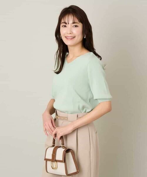 a.v.v / アー・ヴェ・ヴェ ニット・セーター | 【洗える/UVカット】Vネックパフスリーブニット | 詳細8