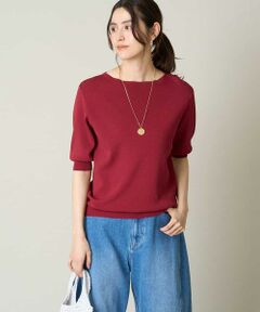 a.v.v / アー・ヴェ・ヴェ ニット・セーター | 【洗える/UVカット】ボートネックパフスリーブニット