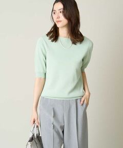 a.v.v / アー・ヴェ・ヴェ ニット・セーター | 【洗える/UVカット】ボートネックパフスリーブニット