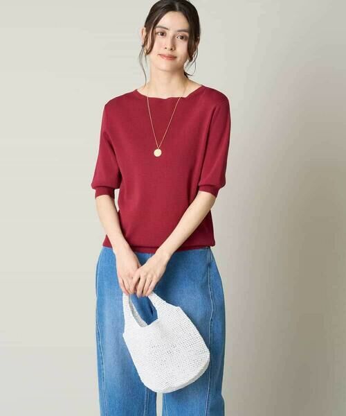 a.v.v / アー・ヴェ・ヴェ ニット・セーター | 【洗える/UVカット】ボートネックパフスリーブニット | 詳細1