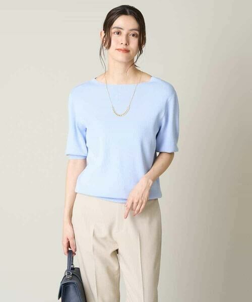 a.v.v / アー・ヴェ・ヴェ ニット・セーター | 【洗える/UVカット】ボートネックパフスリーブニット | 詳細14