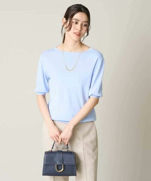 a.v.v / アー・ヴェ・ヴェ ニット・セーター | 【洗える/UVカット】ボートネックパフスリーブニット | 詳細15