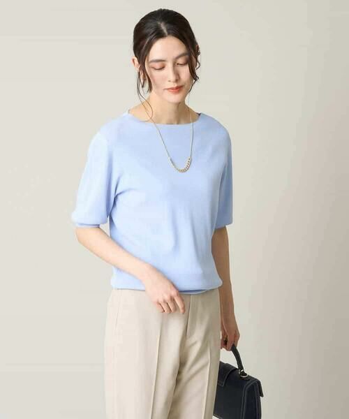 a.v.v / アー・ヴェ・ヴェ ニット・セーター | 【洗える/UVカット】ボートネックパフスリーブニット | 詳細16