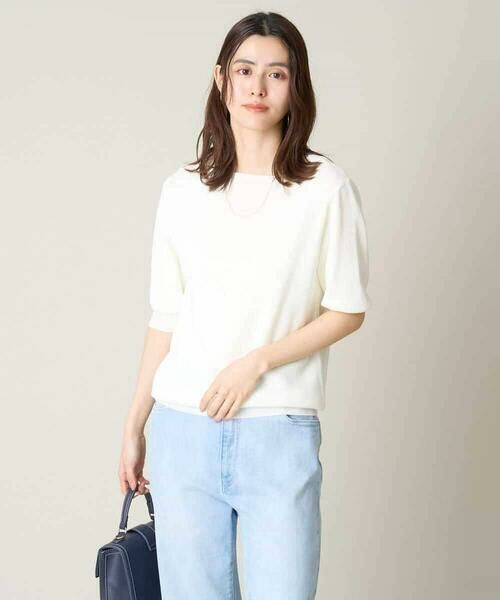 a.v.v / アー・ヴェ・ヴェ ニット・セーター | 【洗える/UVカット】ボートネックパフスリーブニット | 詳細20