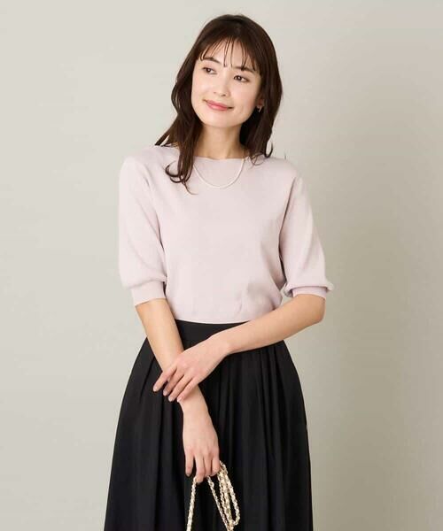 a.v.v / アー・ヴェ・ヴェ ニット・セーター | 【洗える/UVカット】ボートネックパフスリーブニット | 詳細30