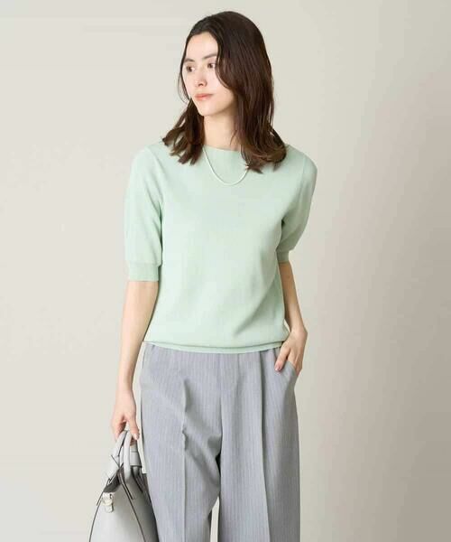 a.v.v / アー・ヴェ・ヴェ ニット・セーター | 【洗える/UVカット】ボートネックパフスリーブニット | 詳細9