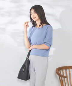 a.v.v / アー・ヴェ・ヴェ ニット・セーター | 【接触冷感】プリーツスリーブサマーニット