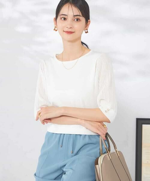 a.v.v / アー・ヴェ・ヴェ ニット・セーター | 【接触冷感】プリーツスリーブサマーニット | 詳細19