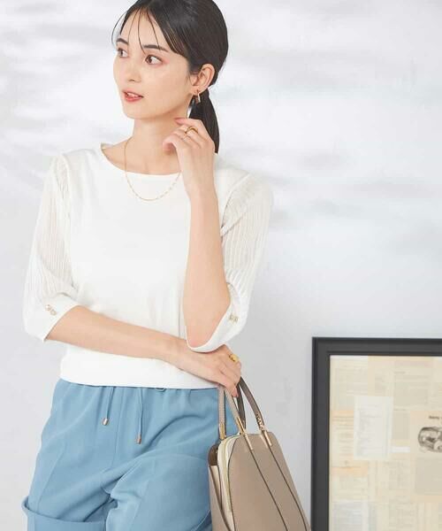 a.v.v / アー・ヴェ・ヴェ ニット・セーター | 【接触冷感】プリーツスリーブサマーニット | 詳細20