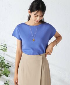 a.v.v / アー・ヴェ・ヴェ ニット・セーター | 【接触冷感/UVカット】フレンチスリーブ美ラクるサマーニット