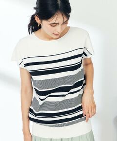 a.v.v / アー・ヴェ・ヴェ ニット・セーター | 【接触冷感/UVカット】フレンチスリーブ美ラクるサマーニット