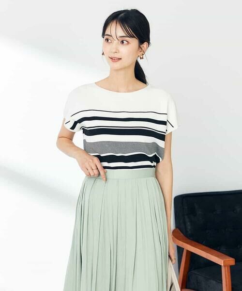 a.v.v / アー・ヴェ・ヴェ ニット・セーター | 【接触冷感/UVカット】フレンチスリーブ美ラクるサマーニット | 詳細10