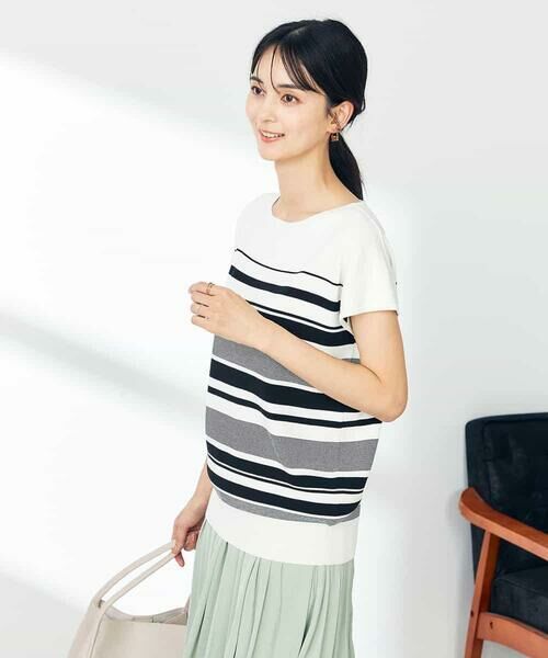 a.v.v / アー・ヴェ・ヴェ ニット・セーター | 【接触冷感/UVカット】フレンチスリーブ美ラクるサマーニット | 詳細7