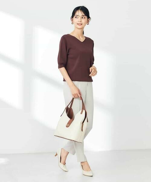 a.v.v / アー・ヴェ・ヴェ ニット・セーター | 【接触冷感/UVカット】Vネックパフスリーブ美ラクるサマーニット【WEB限定】 | 詳細25