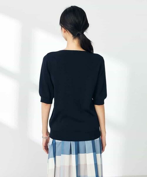 a.v.v / アー・ヴェ・ヴェ ニット・セーター | 【接触冷感/UVカット】Vネックパフスリーブ美ラクるサマーニット【WEB限定】 | 詳細28