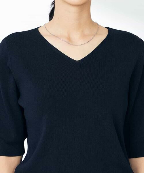 a.v.v / アー・ヴェ・ヴェ ニット・セーター | 【接触冷感/UVカット】Vネックパフスリーブ美ラクるサマーニット【WEB限定】 | 詳細29
