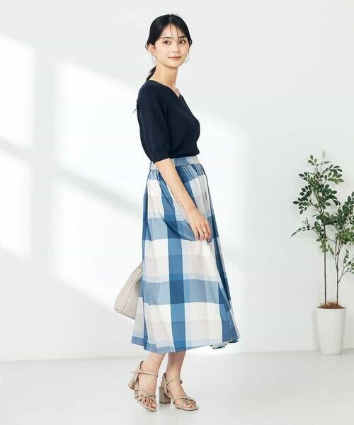 a.v.v / アー・ヴェ・ヴェ ニット・セーター | 【接触冷感/UVカット】Vネックパフスリーブ美ラクるサマーニット【WEB限定】 | 詳細6