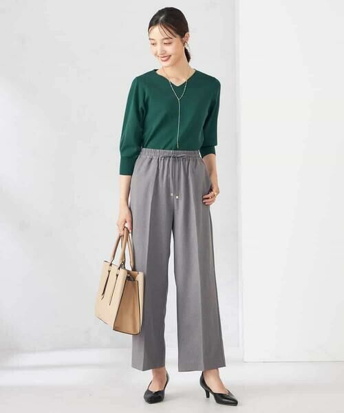 a.v.v / アー・ヴェ・ヴェ ニット・セーター | 【UVカット/洗える】Vネック美ラクるパフスリーブニット | 詳細11