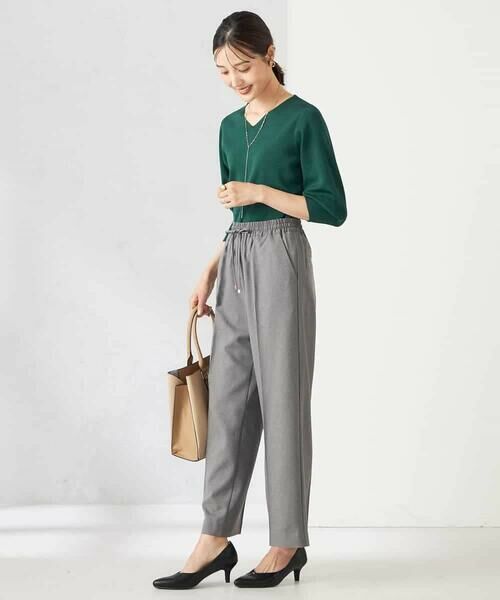 a.v.v / アー・ヴェ・ヴェ ニット・セーター | 【UVカット/洗える】Vネック美ラクるパフスリーブニット | 詳細13